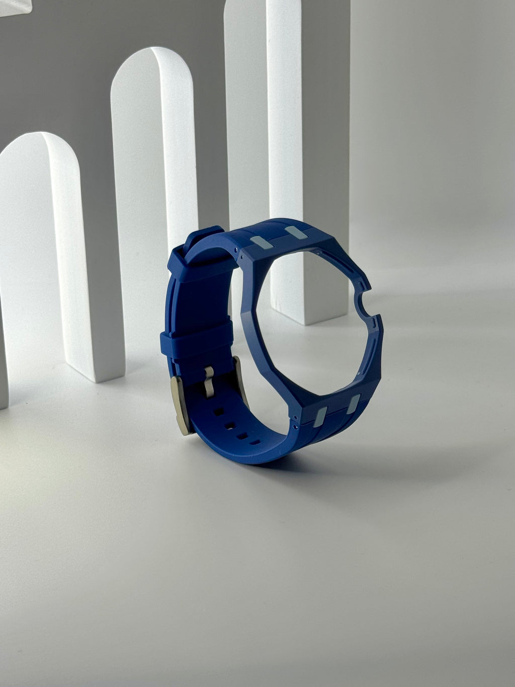 Royal Pop Uhrenarmband Marineblau – Biokeramik-Gehäuse & Silikon, kompatibel mit AP x Swatch Taschenuhr