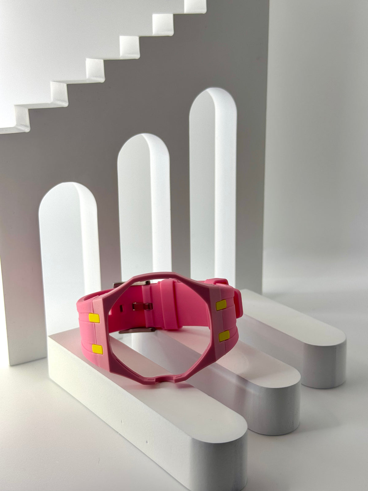 Royal Pop Uhrenarmband Pink – Biokeramik-Gehäuse & Silikon, kompatibel mit AP x Swatch Taschenuhr