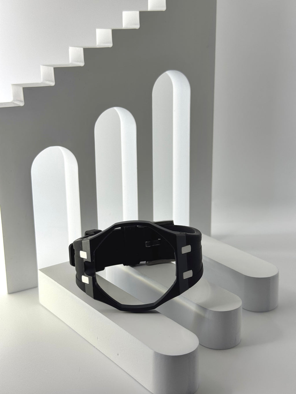 Royal Pop Uhrenarmband Schwarz – Biokeramik-Gehäuse & Silikon, kompatibel mit AP x Swatch Taschenuhr