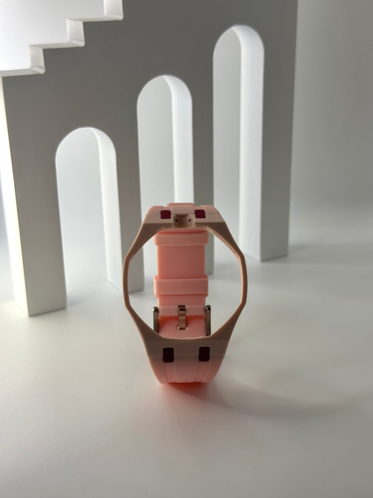 Royal Pop Uhrenarmband Rosa – Biokeramik-Gehäuse & Silikon, kompatibel mit AP x Swatch Taschenuhr