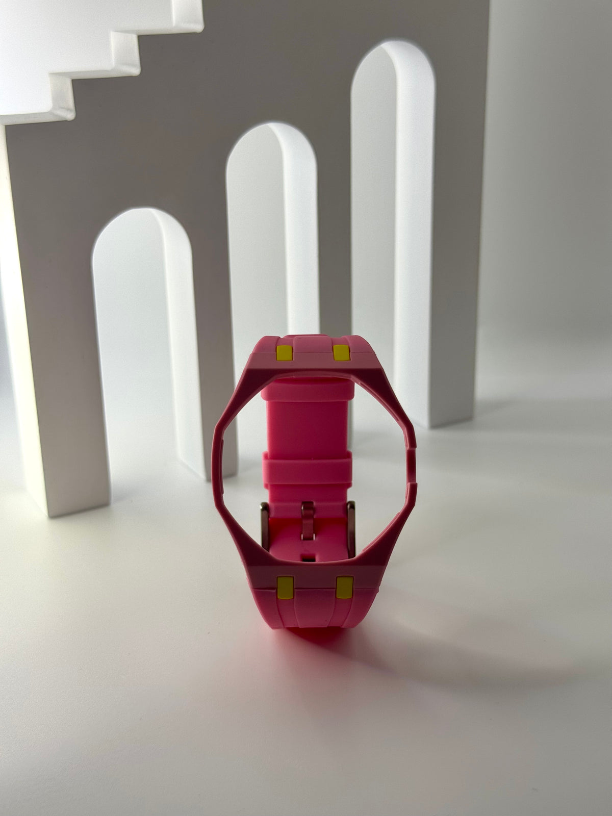 Royal Pop Uhrenarmband Pink – Biokeramik-Gehäuse & Silikon, kompatibel mit AP x Swatch Taschenuhr
